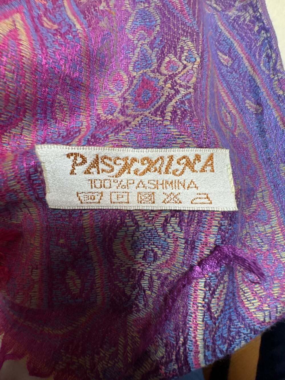 Pashmina Rainbow Gradient Paisley Print Scarf Shawl